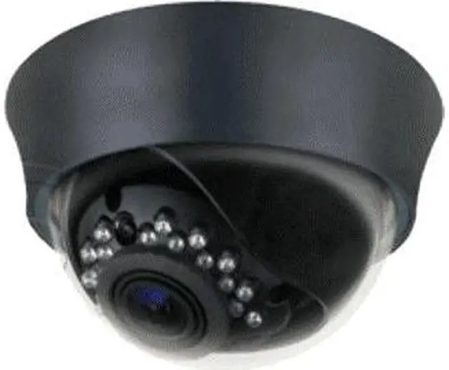 Main image of 600 TV Lines IR Dome Camera - 1/3" PixelPlus, 2.8 ~ 12mm varifocal lens, 21 pcs  IR LEDs, Indoor, DC 12V, LT-D4363, Black