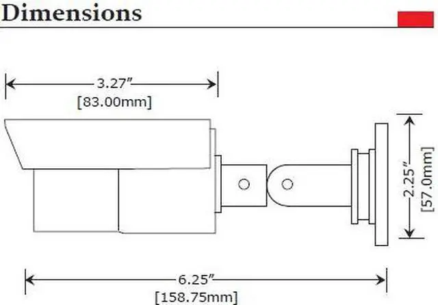 Alt view image 3 of 4 - 420 TVL Compact Fixed Lens Bullet Camera - SONY 1/4" Super HAD CCD II, 3.6mm fixed lens, 12 pcs IR LEDs, Weather-resistant, Vandal-resistant, DC 12V, LT-R8940