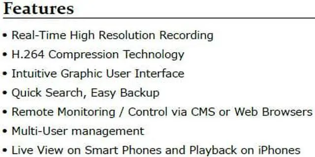 Alt view image 4 of 4 - 8 Channel D1 Realtime H.264 High Performance DVR - Live View on Smart Phones and Playback on iPhones, LT-2508HE-B, 1TB HDD, DVD-RW