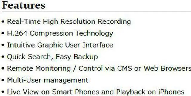 Alt view image 3 of 4 - 4CH HD 1080P H.264 SDI DVR with 1TB HDD and DVD-RW - 1080P LIVE/ RECORD/PLAYBACK, Live View on Smart Phones and Playback on iPhones, LT-2704XE-L, 1TB HDD, DVD-RW