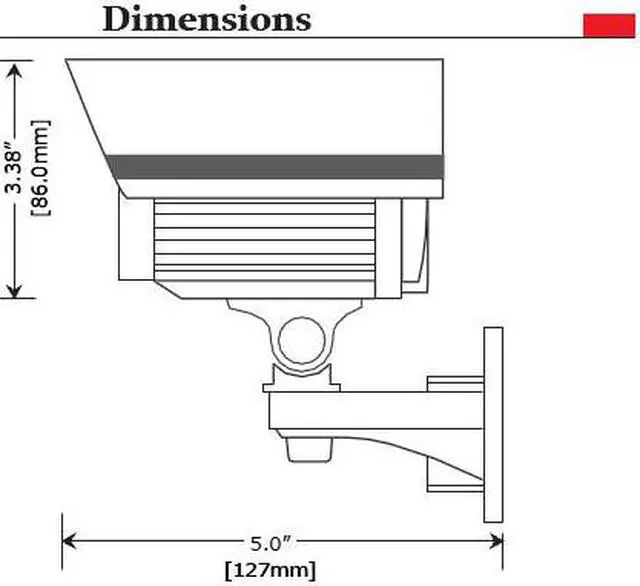Main image of 700 TVL IR Bullet Camera - SONY 960H CCD, 3.6mm fixed lens, 42 pcs IR LEDs, DC 12V input, LT-R5370, Black