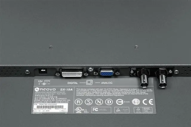 Alt view image 2 of 3 - Special Neovo BNC / DVI / VGA 19” LCD CCTV Monitor NeoV Optical Glass SX-19A