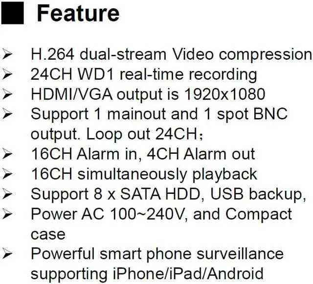 Alt view image 3 of 4 - 24CH DVR System 960H High Resolutions ,Real Time D1 Recoring 720FPS Powerful Smart Phone Surveillance, HDMI 4TB HDD , 24 channel DVR System