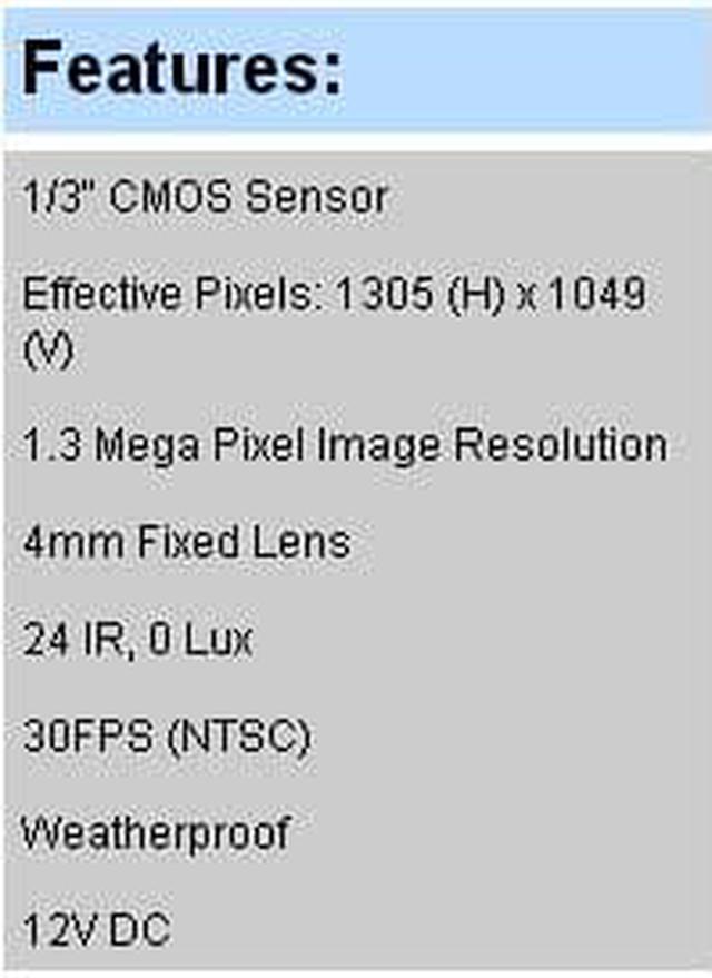 Alt view image 2 of 3 - HD SDI Camera 1.3 Mega Pixel Image Resolution 4mm Fixed Lens 12V DC