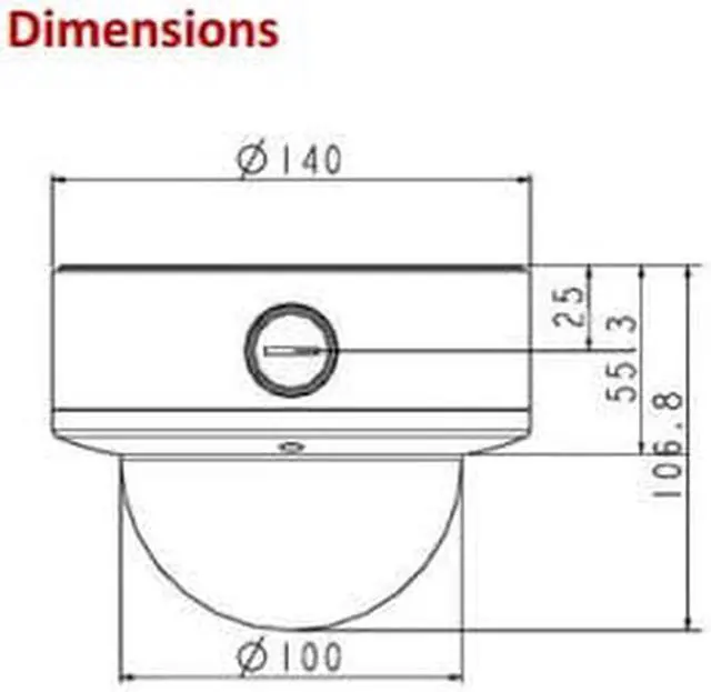Alt view image 2 of 3 - 700TVL, 1/3"Sensor, 2.8-12mm Varifocal Lens, Starlight Sensing,IP 66, Vandal Proof, DC 12V CMD3375NT