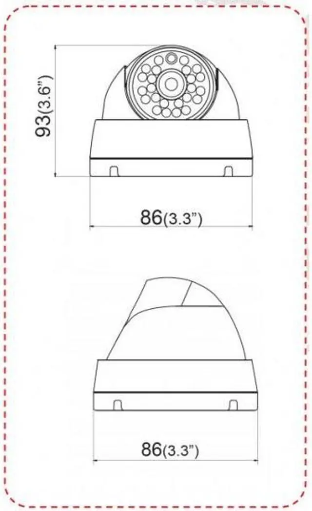 Alt view image 2 of 4 - HD-SDI CCTV 720P HD Turret Night Vision Eyeball Camera 24Leds True Day and Night , Cable Distance Unto 500+ Feet