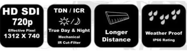 Alt view image 3 of 4 - HD-SDI CCTV 720P HD Turret Night Vision Eyeball Camera 24Leds True Day and Night , Cable Distance Unto 500+ Feet