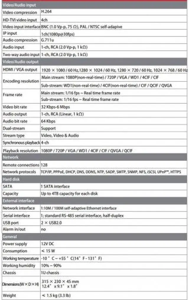 Alt view image 6 of 6 - LTS HD-TVI 4CH Hybrid DVR System, HD 1080P, Tribrid-Analog, HD-TVI and IP Cameras 1 TB HD installed
