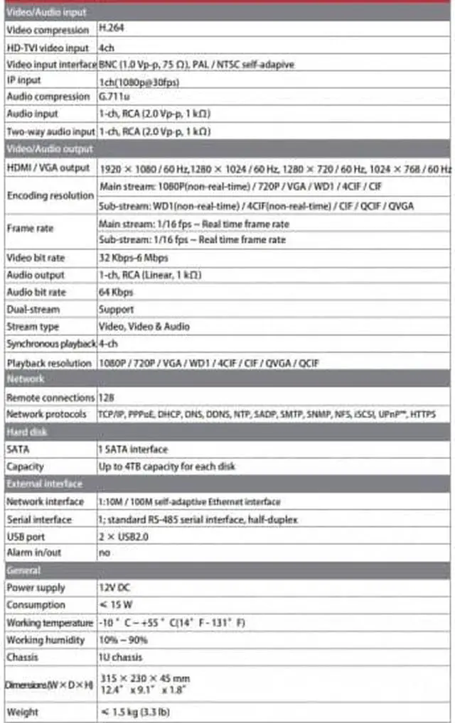 Alt view image 6 of 6 - LTS HD-TVI 4CH Hybrid DVR System, HD 1080P, Tribrid-Analog, HD-TVI and IP Cameras 2TB HD installed