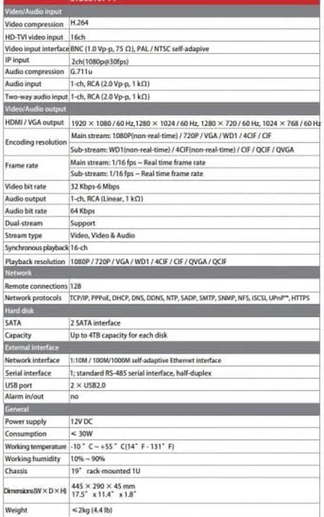 Alt view image 7 of 7 - LTS HD-TVI 16CH Hybrid DVR System, HD 1080P, Tribrid-Analog, HD-TVI and IP Cameras 4TB HDD installed