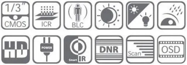 Alt view image 3 of 4 - HD-TVI CCTV Outdoor Turret Dome IR Camera, HD T1422W-28 1080P 24IR Leds 2.8mm UTC