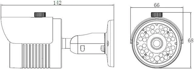 Alt view image 4 of 7 - HD-TVI CCTV Outdoor Bullet IR Camera, HD 1080P Image 30 Leds 3.6mm