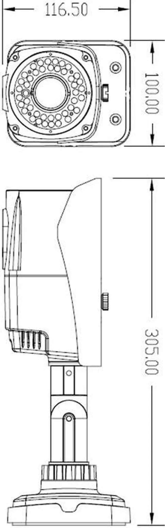 Alt view image 6 of 7 - HD-TVI CCTV Outdoor Bullet IR Camera, HD 1080P 2.1Mega Pixel HD Image 72 Leds 2.8-12mm IR Range Upto 200FT