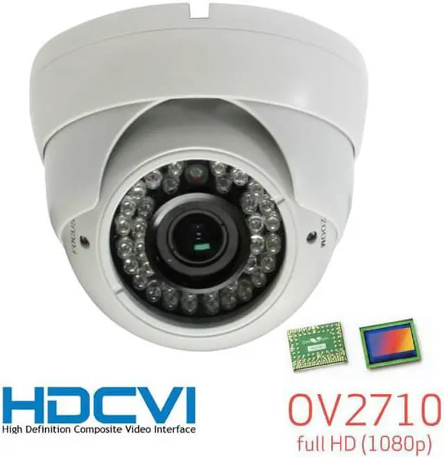 Main image of BlueCCTV HD-CVI CCTV In/Outdoor Eyeball Turret Dome IR Night Vision Camera, HD 1080P 2.1 Mega Pixel HD Image 36 Leds Range Upto 100FT 2.8-12mm