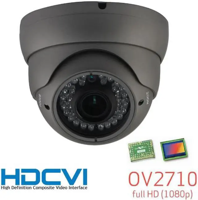 Main image of BlueCCTV HD-CVI CCTV In/Outdoor Eyeball Turret Dome IR Night Vision Camera, HD 1080P 2.1 Mega Pixel HD Image 36 Leds Range Upto 100FT 2.8-12mm