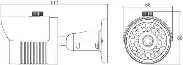 Alt view image 3 of 7 - BlueCCTV HD-CVI CCTV Bullet Type IR Night Vision Camera, HD 1080P 2.1 Mega Pixel HD Image 30 Leds Range Upto 80FT 3.6mm