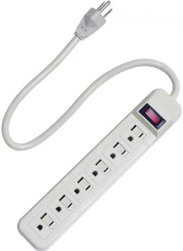 Main image of Power Strip with 6 Power Outlet 1.5FT UL Listed