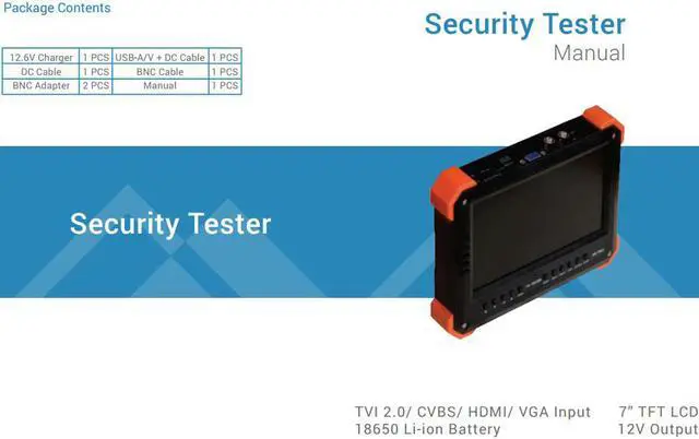 Alt view image 5 of 7 - BlueCCTV HD-TVI CCTV Test Monitor 7" LCD Supports HD TVI, CVBS , HDMI , VGA , 12V Power Outputs