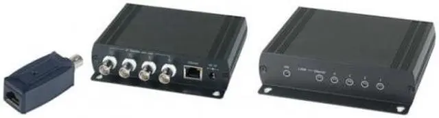 Main image of 4CH IP extender over coax cable with 5 port ethernet switch kit package upto 656Ft