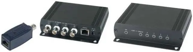 Alt view image 5 of 7 - 4CH IP extender over coax cable with 5 port ethernet switch kit package upto 656Ft