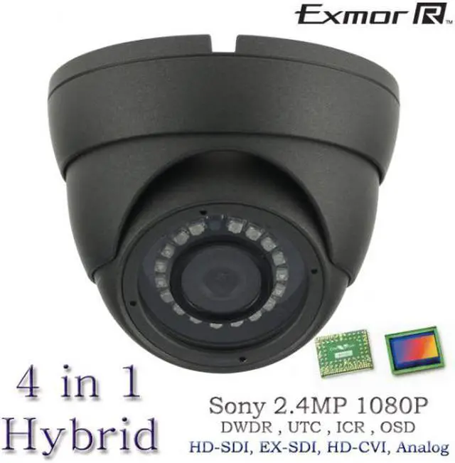 Main image of 2.4MP Hybrid 1080P Camera HD SDI, HD EX-SDI, HD CVI, 960H  OSD DWDR UTC 2.8mm Dual Supports Video Outs Grey Color