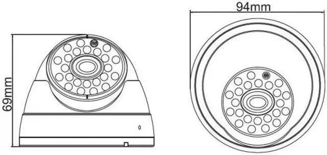 Alt view image 4 of 6 - BlueCCTV Hybrid 4 in 1 Analog HD CCTV 1080P Camera 2.4MP HD TVI, HD AHD, HD CVI , Analog 960H OSD DWDR UTC 2.8mm Wide Fixed Lens