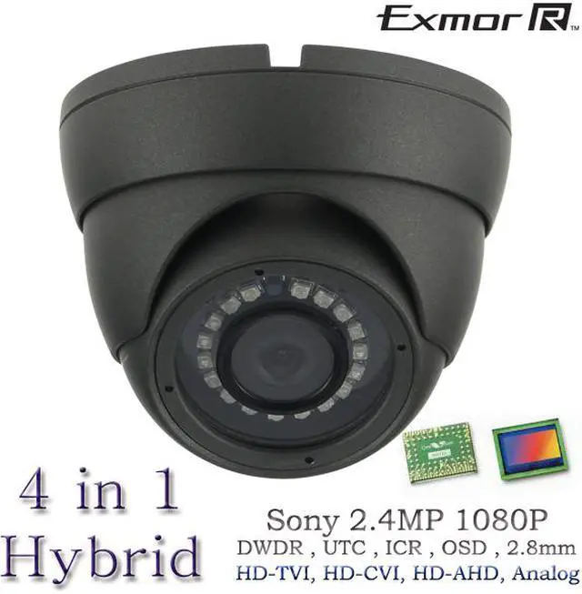 Main image of BlueCCTV Hybrid 4 in 1 Analog HD CCTV 1080P Camera 2.4MP HD TVI, HD AHD, HD CVI , Analog 960H OSD DWDR UTC 2.8mm Wide Fixed Lens