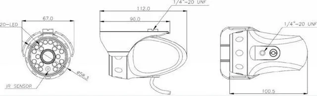 Alt view image 5 of 6 - KT&C KEZ-c2BR4IR OMNI EZ HD-TVI Camera, 1080p Outdoor Bullet with 20 Smart IR LED, fixed lens