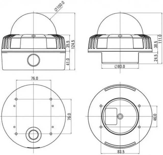 Alt view image 3 of 7 - CNB V2815NVR Outdoor Dome Camera Intelligent IR 550TVL 20 Leds Vandal-Resitant ICR 3.8-9.5mm
