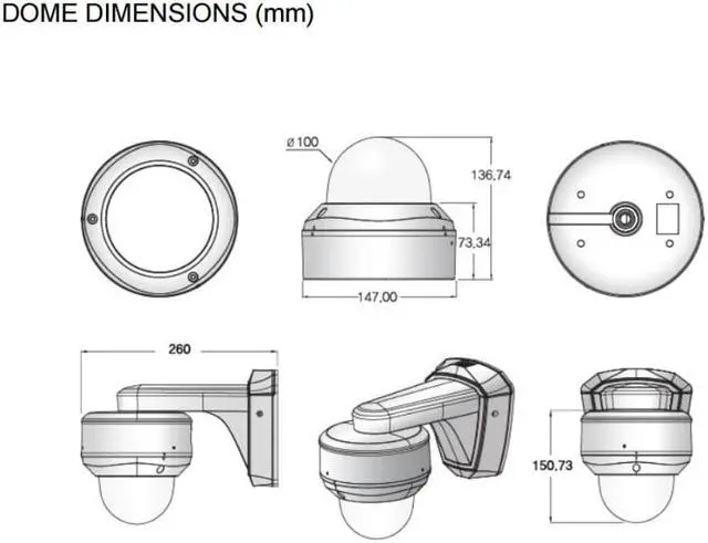 Alt view image 2 of 4 - 5MP Outdoor IR Vandal Dome IP Camera 3.6-10.5mm Lens Onvif POE IP68 Outdoor Water Proof Motorized Avail.