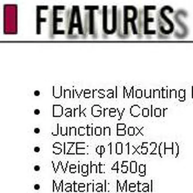 Alt view image 2 of 7 - Universal Outdoor Deep Base Junction Box for CCTV Cameras 101x52mm White Color