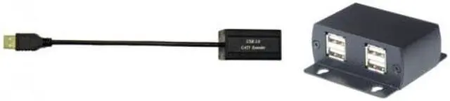 Main image of USB 2.0 Fast CAT5 Extender with 4 Port USB Hub