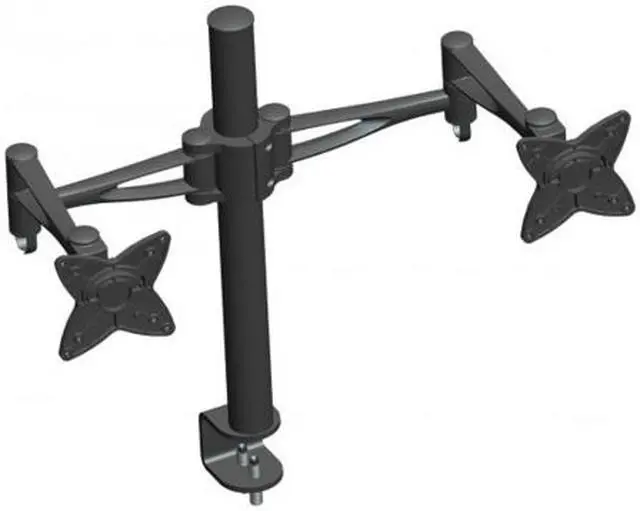 Main image of 3 Way Adjustable Tilting Dual Desk Mount Bracket for LCD LED (Max 33Lbs, 10~23 inch)