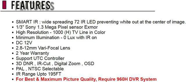 Alt view image 6 of 7 - Eyemax 4MP EX SDI , HD SDI Outdoor IR Bullet Camera with Vari-Focal Lens, IP68, 6 COB IR, Dual Powe. Motorized Auto Focus 2.8-12mm Lens
