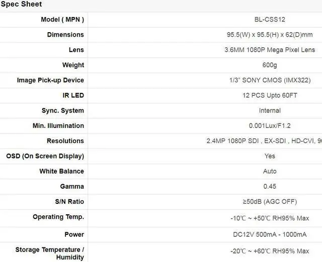 Alt view image 3 of 7 - 4 in 1 2.4MP 1080P Mini Vandal IR Camera HD SDI, HD EX-SDI, HD CVI OSD DWDR UTC 3.6mm Digital HD CCTV Camera