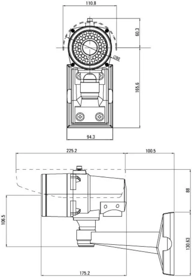 Alt view image 2 of 5 - CNB Long Range Analog IR Bullet CCTV Camera 550TVL 7.5-50mm, ICR, Built-in Fan & Heater 12V DC, DSS, BE4810NCR
