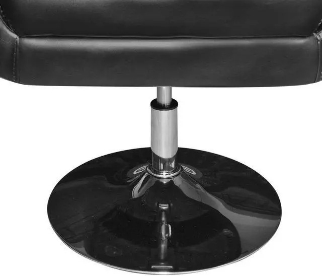 Alt view image 5 of 6 - vidaXL Accent Chairs 2 Pcs Accent Armchair with Chrome Base Black Faux Leather