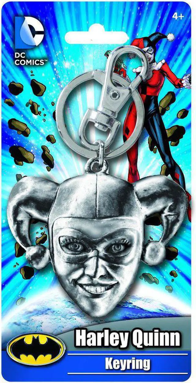 Alt view image 3 of 4 - DC Comics Harley Quinn Head Pewter Key Ring