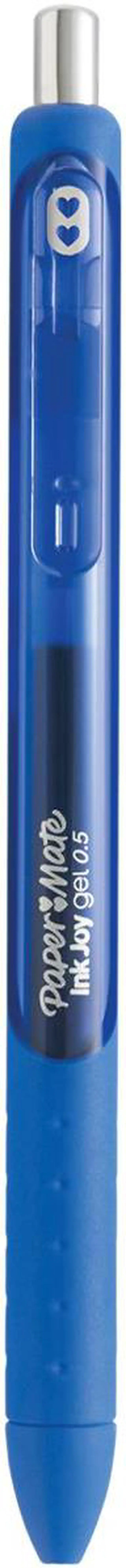 Alt view image 4 of 18 - InkJoy Gel Pen, Retractable, Micro 0.5 mm, Blue Ink, Blue Barrel, Dozen 1951722
