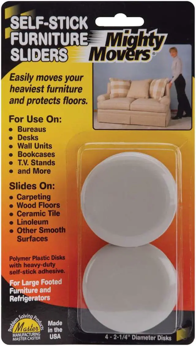Main image of Furniture Glide,Self-Stick,Rd,2-1/4",PK4 MASTER CASTER 87003