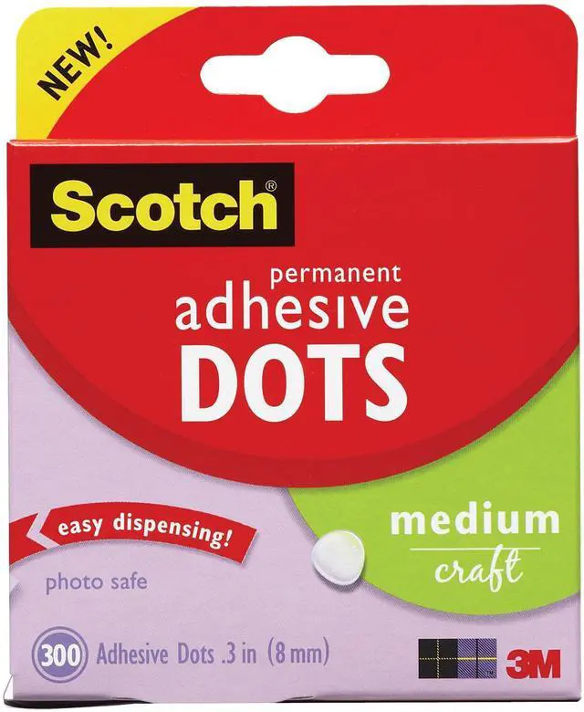 Alt view image 3 of 18 - 3M 010300M 300-Pack Adhesive Dots, Medium