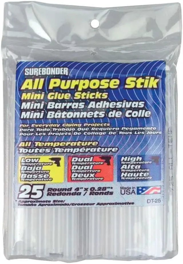 Alt view image 3 of 8 - All-Purpose Stik Mini Glue Sticks-.28"X4" 25/Pkg