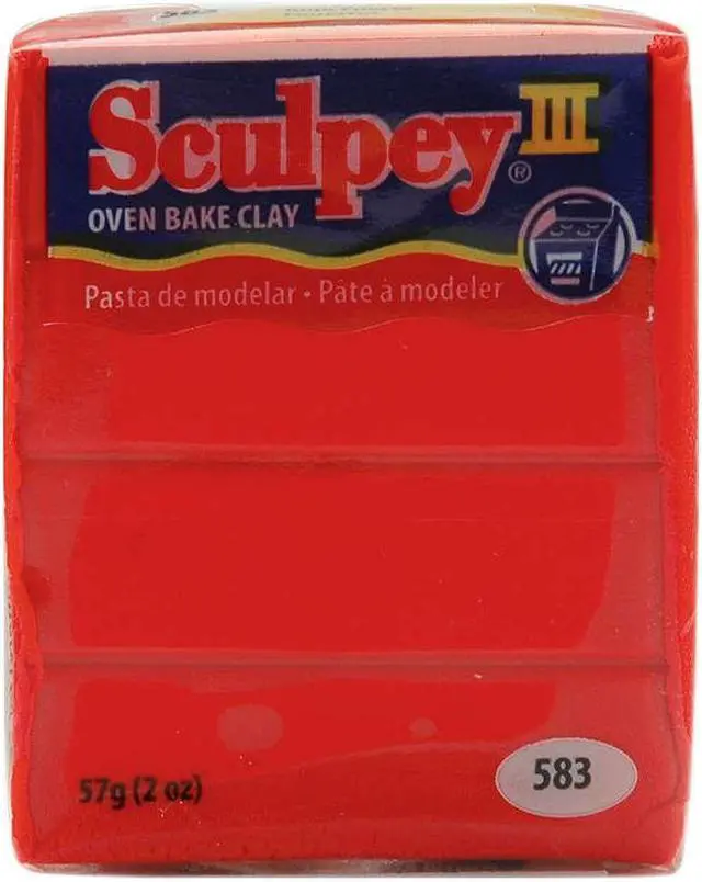 Alt view image 3 of 6 - Sculpey III Polymer Clay 2oz-Red Hot Red
