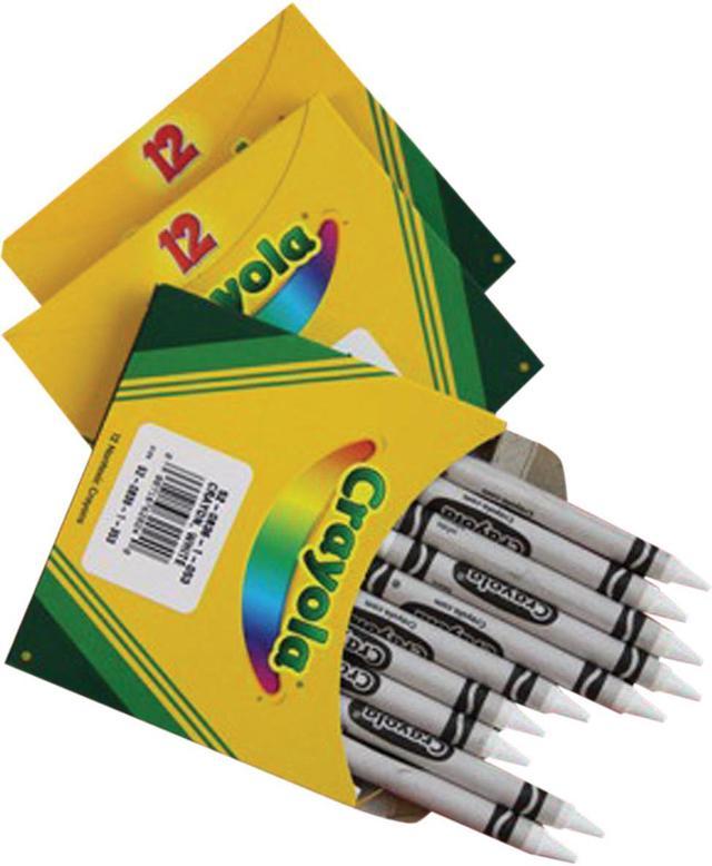 Crayola Large Crayons, White, 12/Box (520033053)