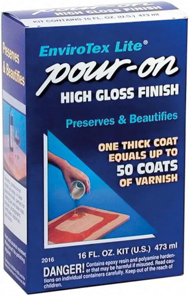 Alt view image 3 of 4 - EnviroTex Lite Pour-On High Gloss Finish-16 Ounces