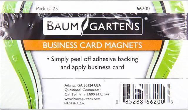 Alt view image 4 of 16 - Baumgartens Business Card Magnets 3 1/2 x 2 White Adhesive Coated 25/Pack 66200
