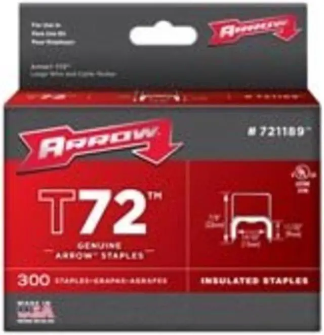Main image of Arrow Fastener 721189 11/32" x 19/32" T72 Insulated Staples