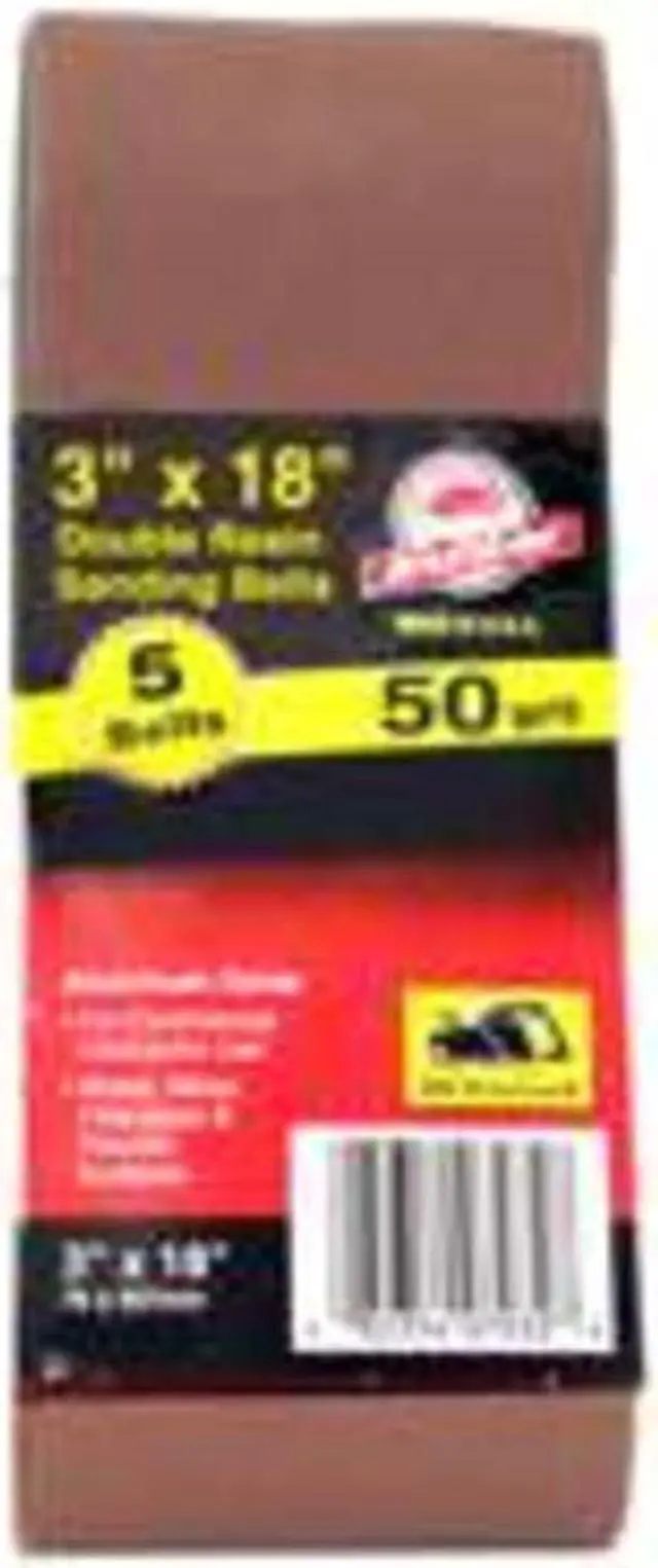 Main image of Ali Industries 7034 3X18-Inch 50-Grit Aluminum Oxide Belt 5-Pack Aluminum Oxide