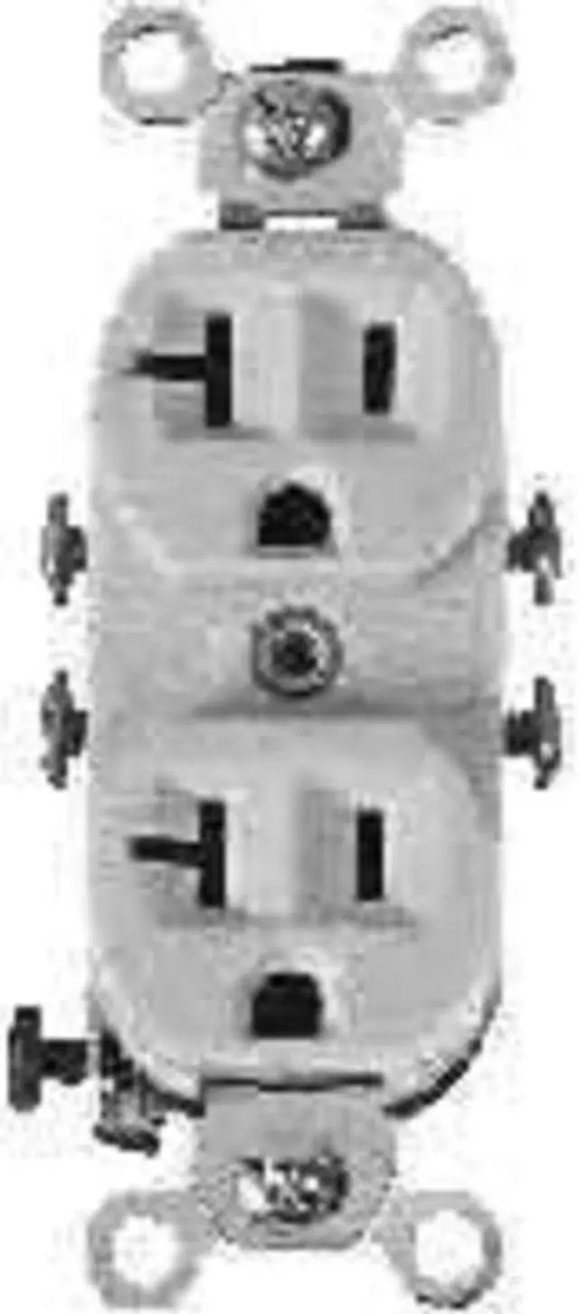 Main image of Receptacle Dpx 125V 20A 2P Wht COOPER WIRING Single Receptacles 877W-BOX White