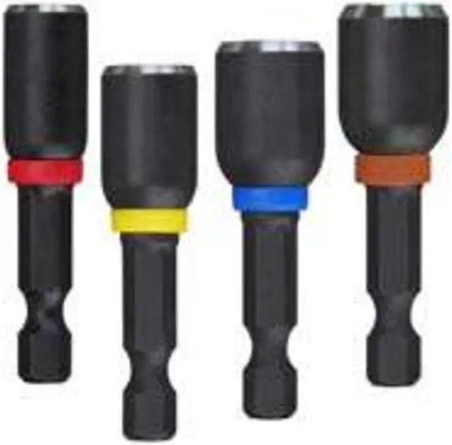 Alt view image 2 of 7 - Milwaukee 49-66-4562 4-Piece Shockwave 1-7/8-Inch Magnetic Nut Driver Set